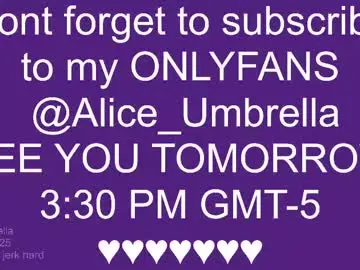 Chaturbate Free Porn Cam of alice_umbrella